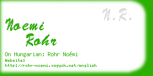 noemi rohr business card