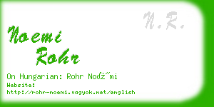 noemi rohr business card